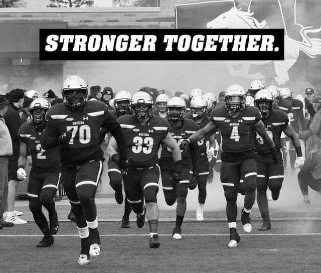 Mustangs Football - Stronger Together BLM